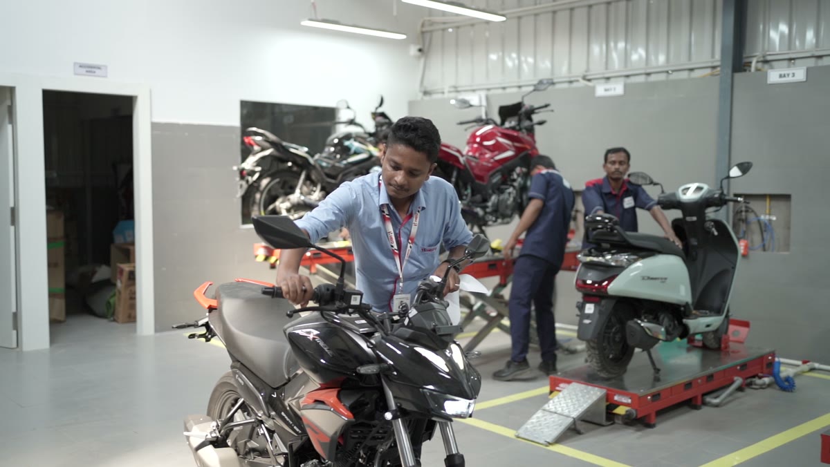 Detailed work on a premium bike